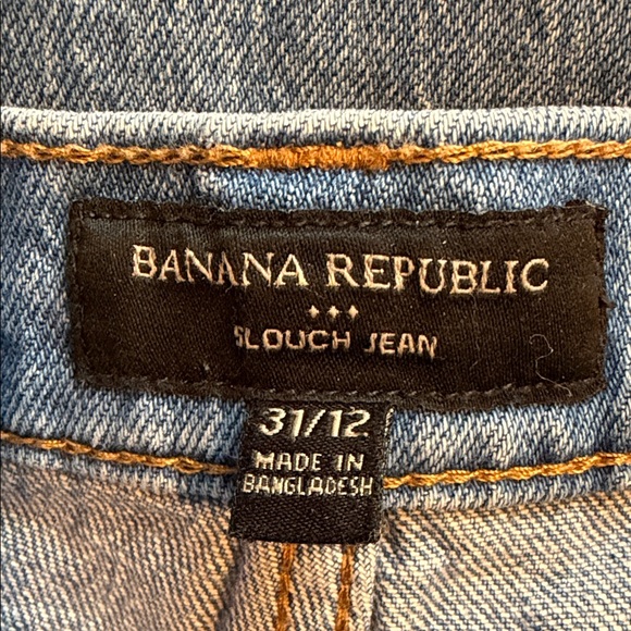 Banana Republic Slouch Cuffed Jeans Women's Size 31 (12) Medium Wash - Picture 7 of 12